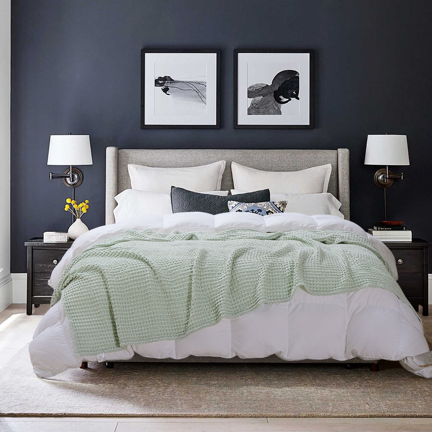 Cozy Nights Bundle: Bamboo Pajamas & Waffle Blanket