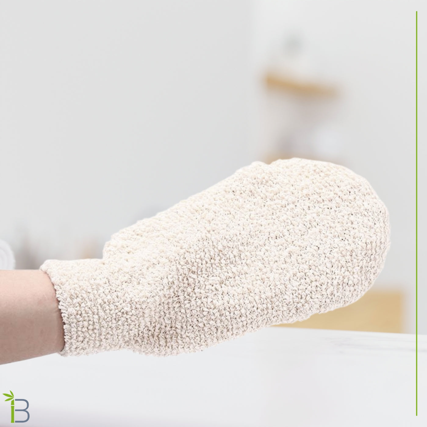 Bamboo Shower Glove Double-Sided Exfoliating Mitten