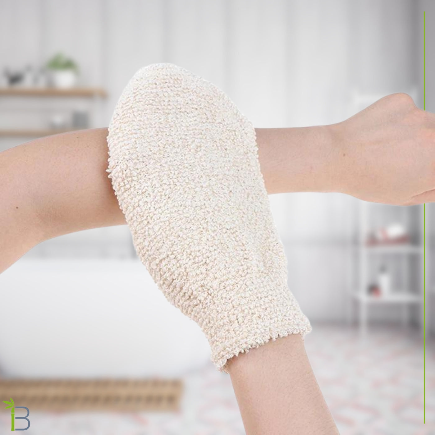 Bamboo Shower Glove Double-Sided Exfoliating Mitten